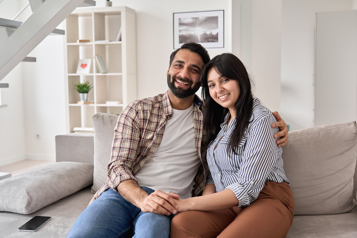 Portrait of a Happy Couple at Home